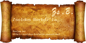 Zsoldos Borbála névjegykártya